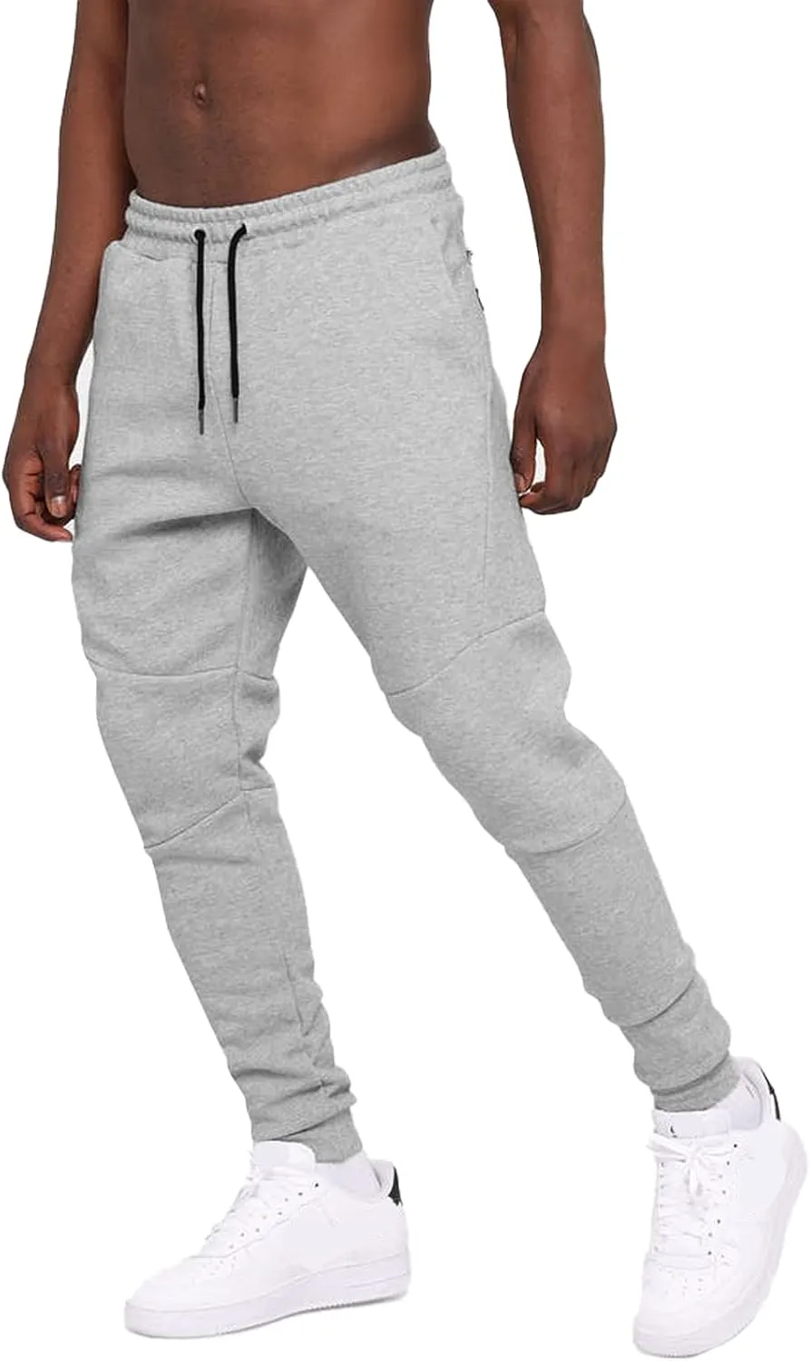 A WATERWANG Men's Slim Jogger Pants, Tapered Athletic Sweatpants for Jogging Running Exercise Gym Workout
