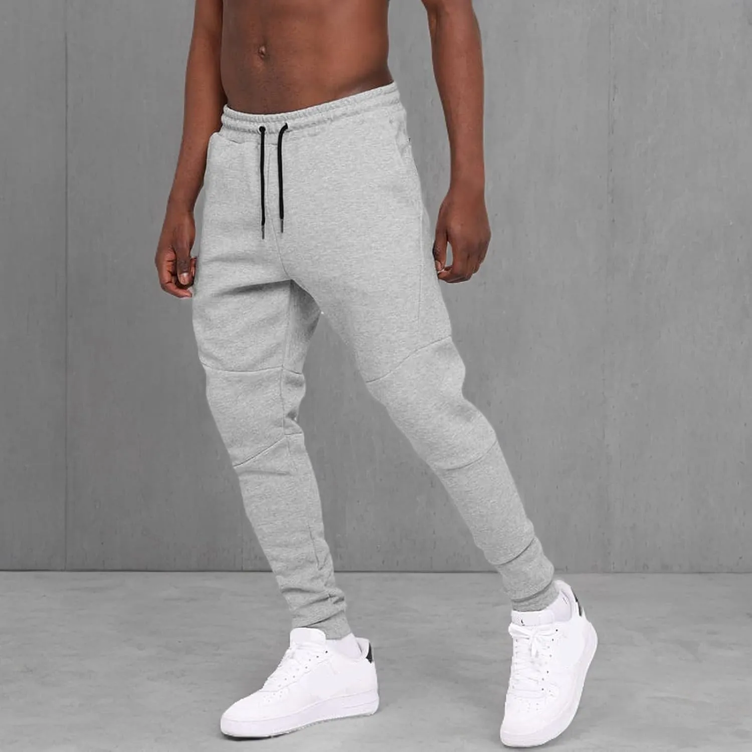 A WATERWANG Men's Slim Jogger Pants, Tapered Athletic Sweatpants for Jogging Running Exercise Gym Workout