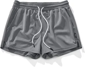 AIMPACT Mens Mesh Running Shorts 3 Inch Quick Dry Gym Athletic Workout Shorts for Men with Pockets