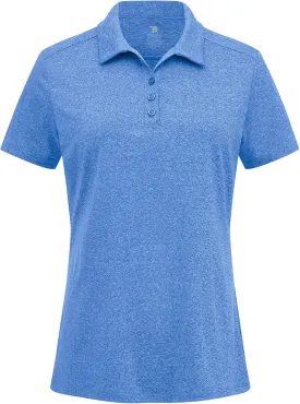 BGOWATU Women's Polo Shirts Golf Tennis Shirts Short Sleeve 3 Buttons Collared Casual Top UV Sun Protection Dry Fit