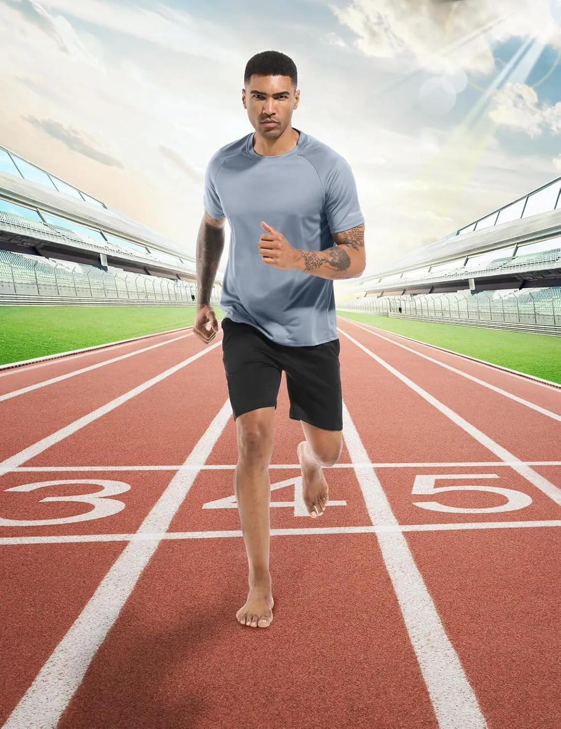 Boyzn 1 or 3 Pack Men's Workout Running Shirts, Dry Fit Moisture Wicking T-Shirts, Sports Gym Athletic Short Sleeve Shirts