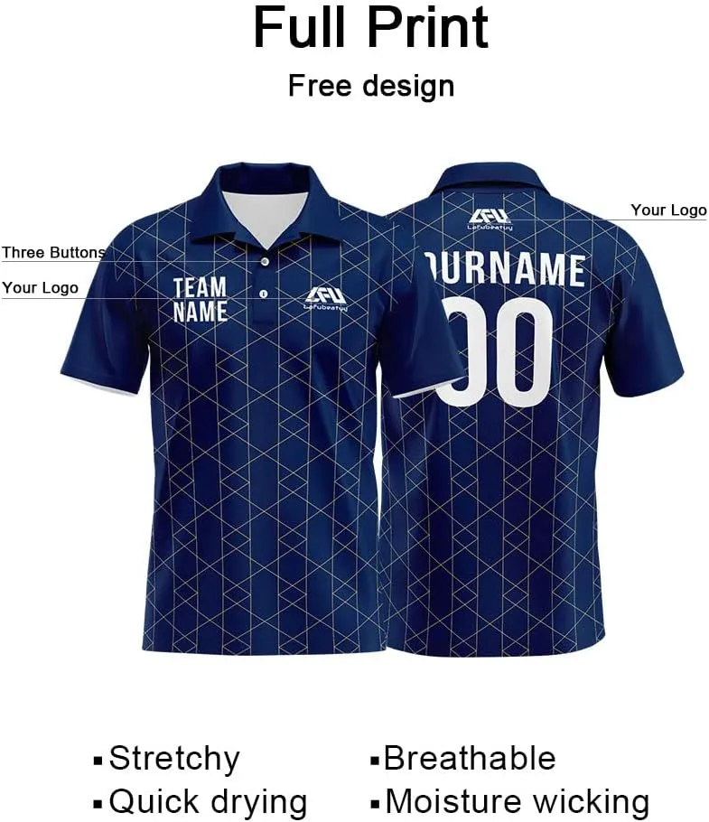 Custom Polo Shirts Print Personalized T-Shirts Uniform for Men Women Boy