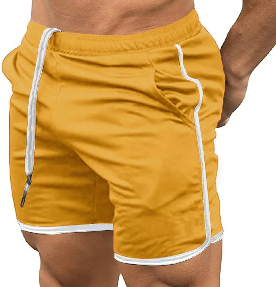 EVERWORTH Men's Gym Workout Boxing Shorts Running Short Pants Fitted Training Bodybuilding Jogger Short