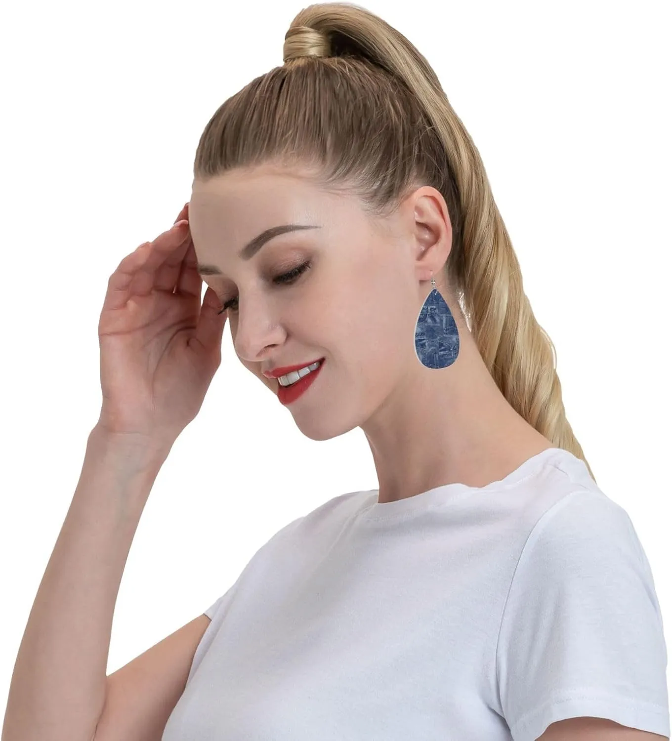 Fashion Art Leather Earrings For Women, Death Of Day Double-sided Teardrop Earring, Leaf Dangle Drop Earrings, Art Earrings Jewelry For Beach Party Gift