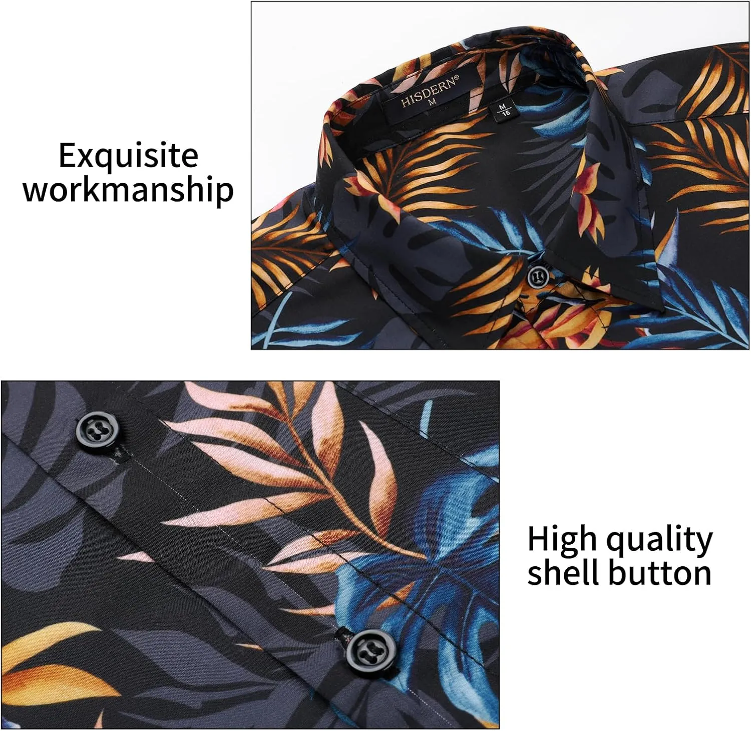 Hawaiian Shirt for Men Short Sleeve Button Down Shirt Men Casual Summer Tropical Beach Aloha Shirts for Men Hawaii Party