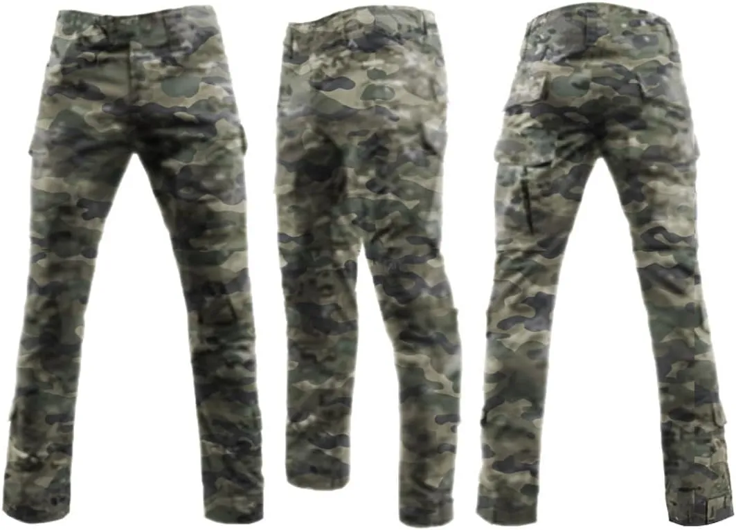 LANBAOSI Men's Tactical Combat Shirt and Pants Set Long Sleeve Woodland Hunting Military Uniform 1/4 Zip