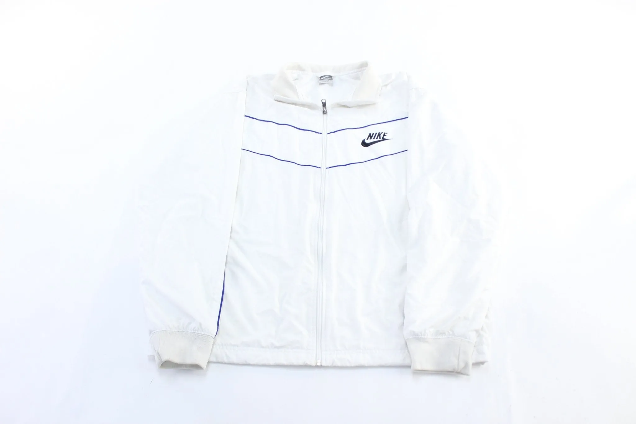 Nike Logo Blue & White Zip Up Jacket