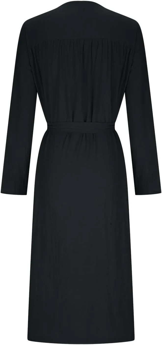 Oversized Cotton Maxi Long Trench Coats for Women Loose Open Front Cardigan Plus Size Ruffle Belted Cover Up Tops