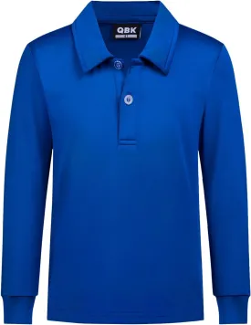 QBK Boys' Performance Polo Kids Collared Golf Shirts Long Sleeve School Uniform for 4T-16Y