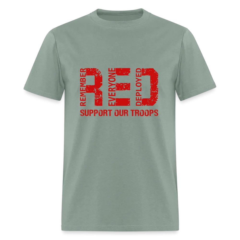 RED Remember Everyone Deployed T-Shirt (Support Our Troops)