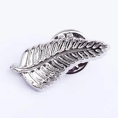 Silver Fern Pinback Badge