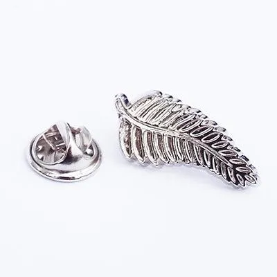 Silver Fern Pinback Badge