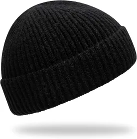 Trawler Beanie Watch Hat Roll-up Edge,Fisherman Ski Winter Warm Knit Caps Unisex