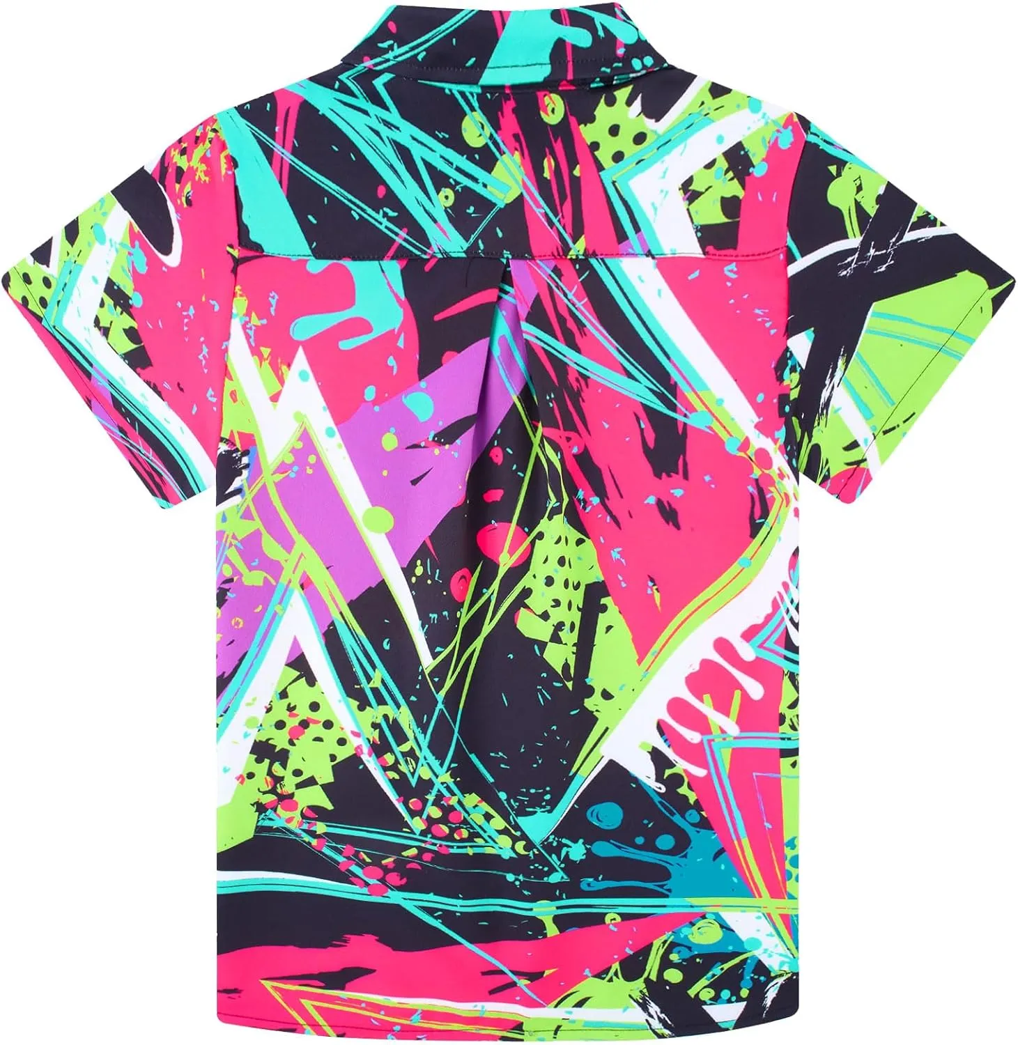 uideazone Boys Hawaiian Shirts Novelty Printed Funky Short Sleeve Button Down Shirt Kids Aloha Luau Shirt 7-14T