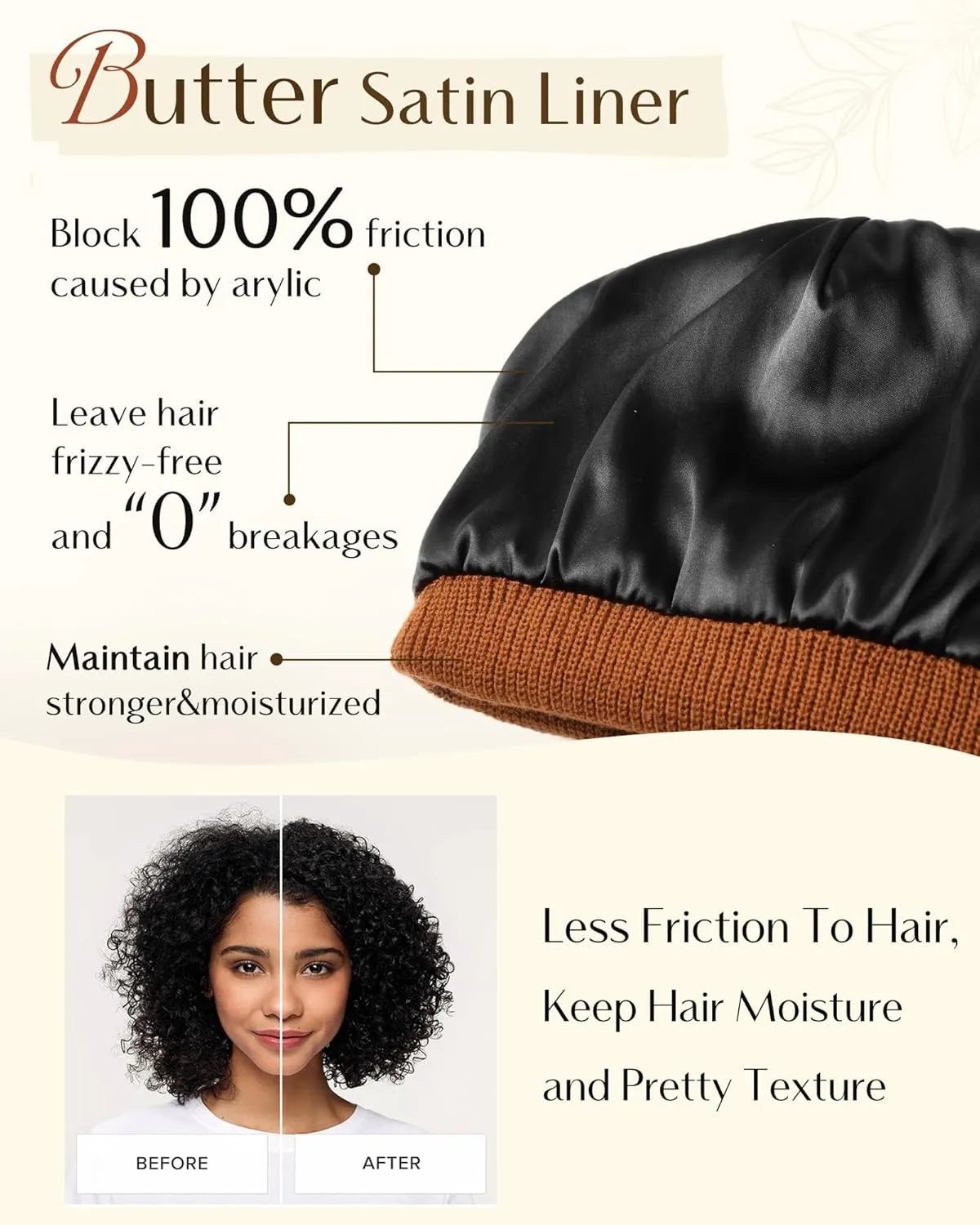 YANIBEST Beanie Hat for Women Men Satin Lined Beanie Hats Winter Hat Womens Cuffed Beanies Knit Skull Cap Warm Ski Hat Unisex