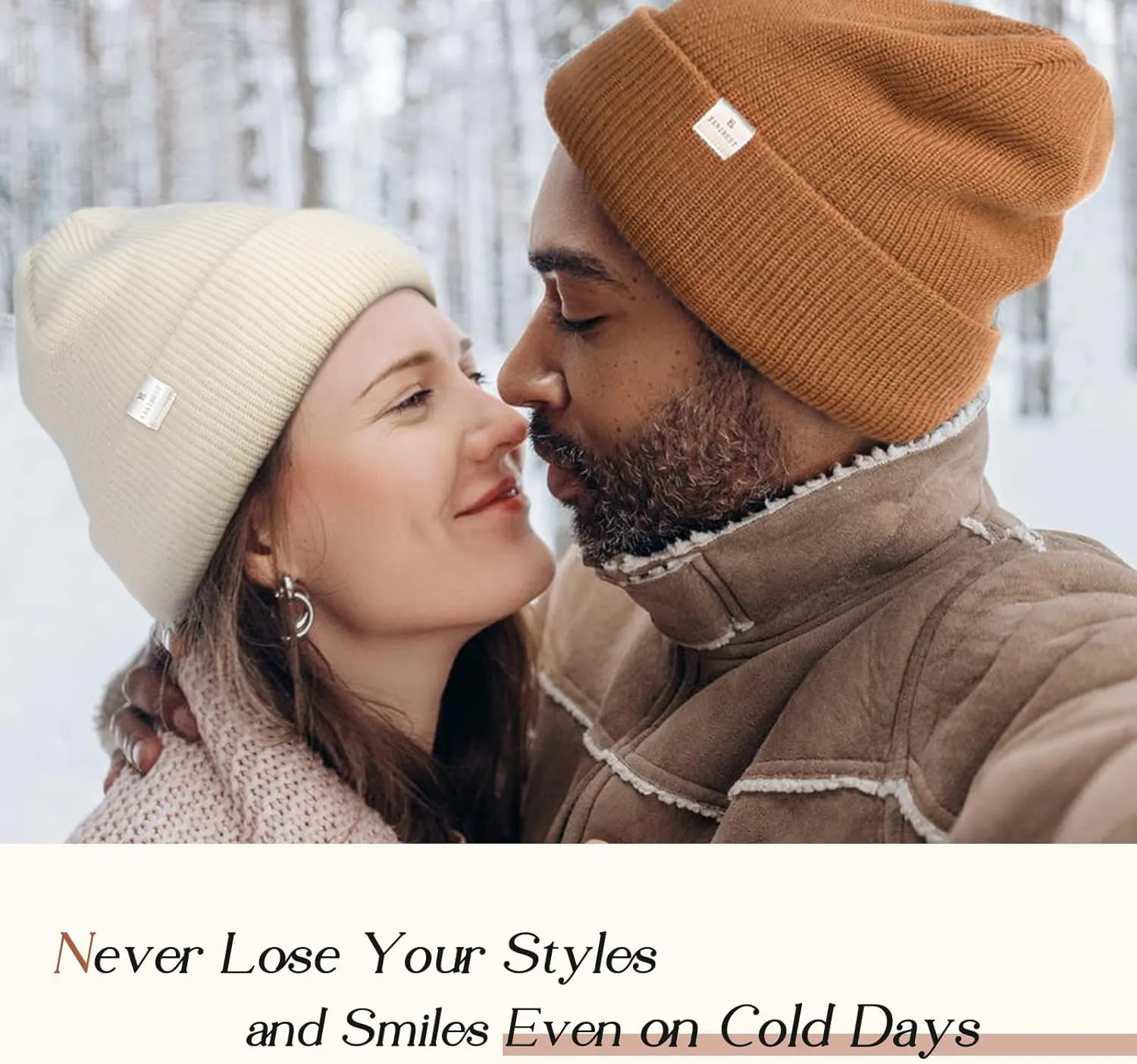 YANIBEST Beanie Hat for Women Men Satin Lined Beanie Hats Winter Hat Womens Cuffed Beanies Knit Skull Cap Warm Ski Hat Unisex